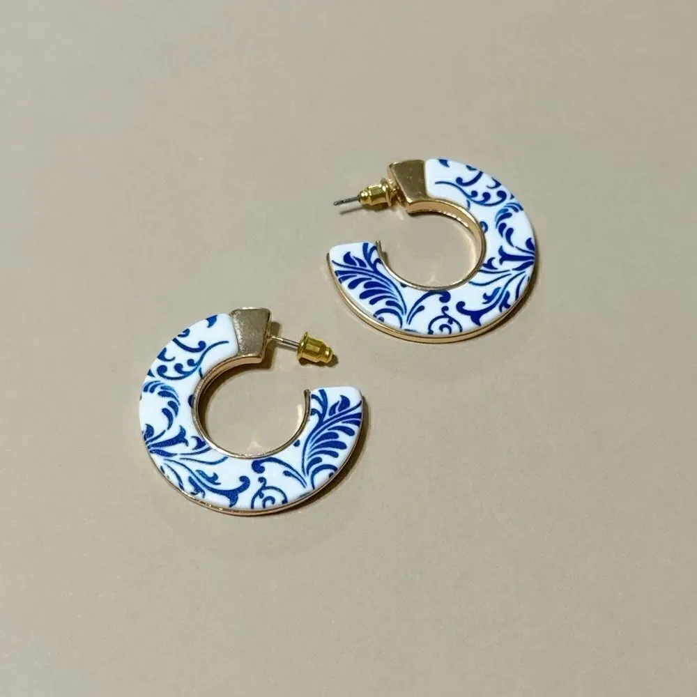 Boho hoop earrings N713 - Picture 2 of 4